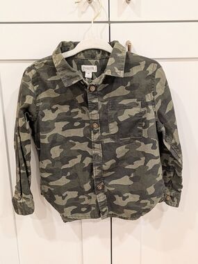 Gymboree Camo Button-Up Shirt - Green